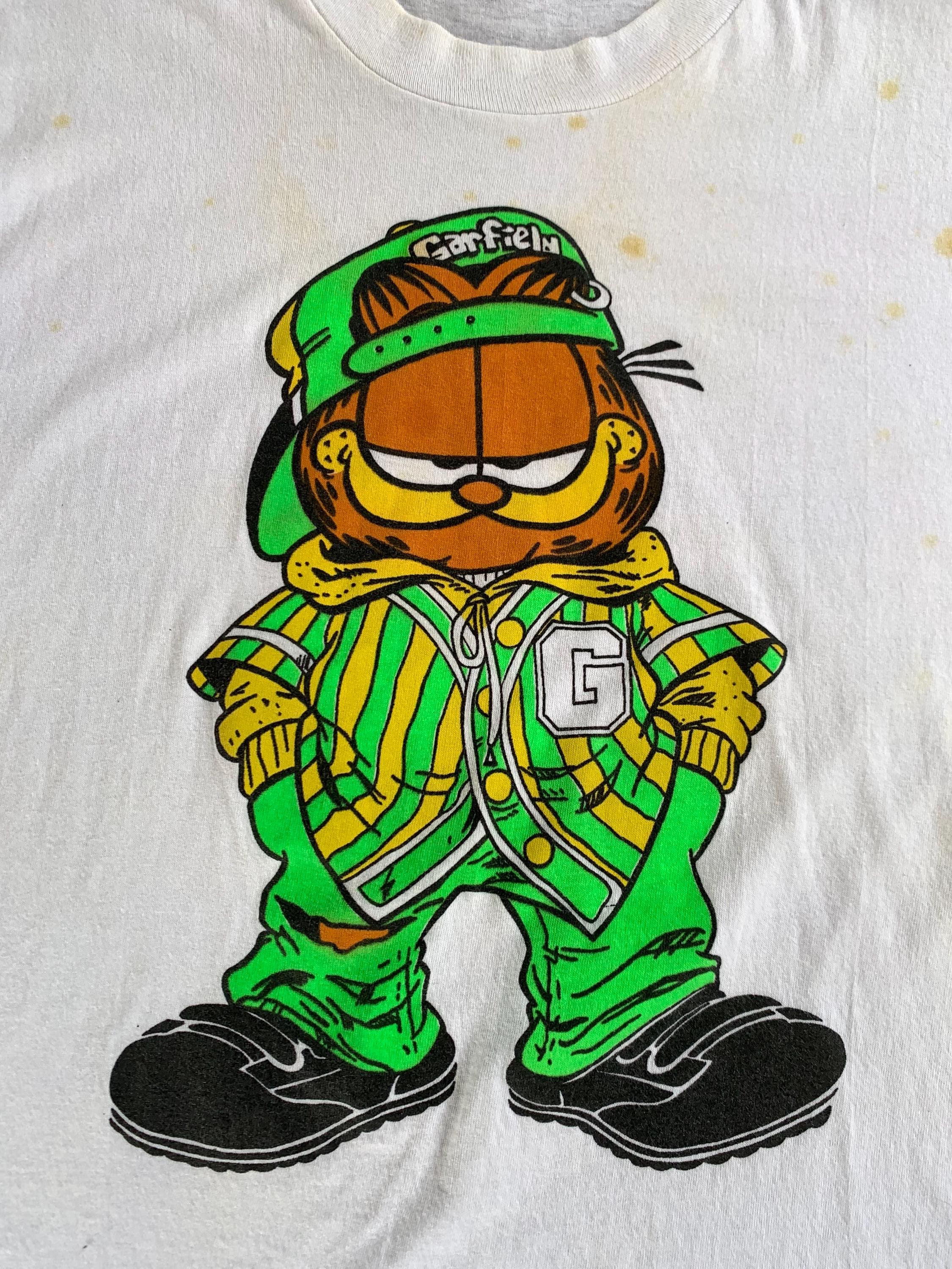 Garfield Vintage 90s T-Shirt shirt XL Shirt - Print t vintage Back 