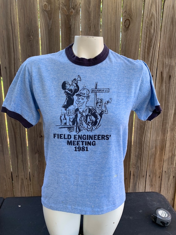 Vintage 1981 Field Ingenieers Meeting Funny T shirt Size S Etsy