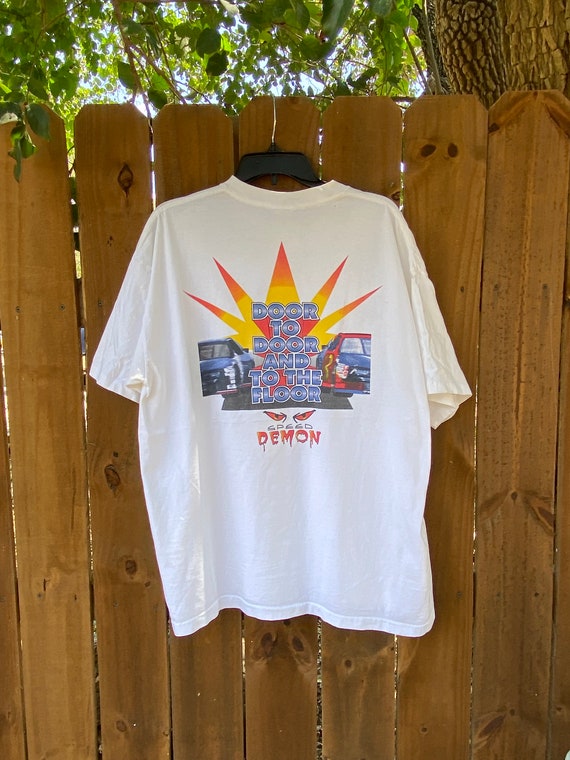 Vintage 90s Demon Speed Racing T-shirt Size 2XL D… - image 1