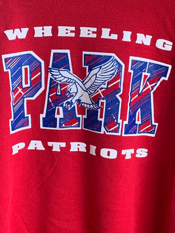 Vintage 80s Wheeling Park Patriots Raglan Sleeves… - image 2