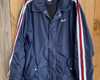 Vintage 80s-90s Nike Embroidered Swoosh Spell out  Jacket Size L Oversized