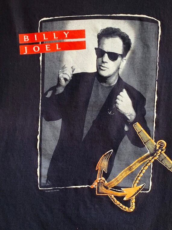 Vintage 80s Billy Joel Storm Front 1989-1990 Concert Tour T Vintage 80s Billy Joel Storm Front 1989-1990 Concert Tour T