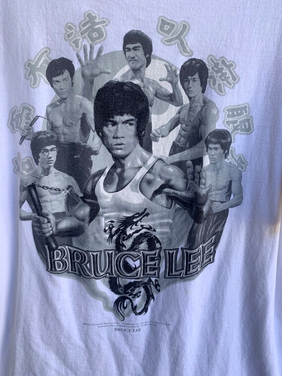 Vintage 90s Bruce Lee T-shirt Size XL By Universa… - image 5