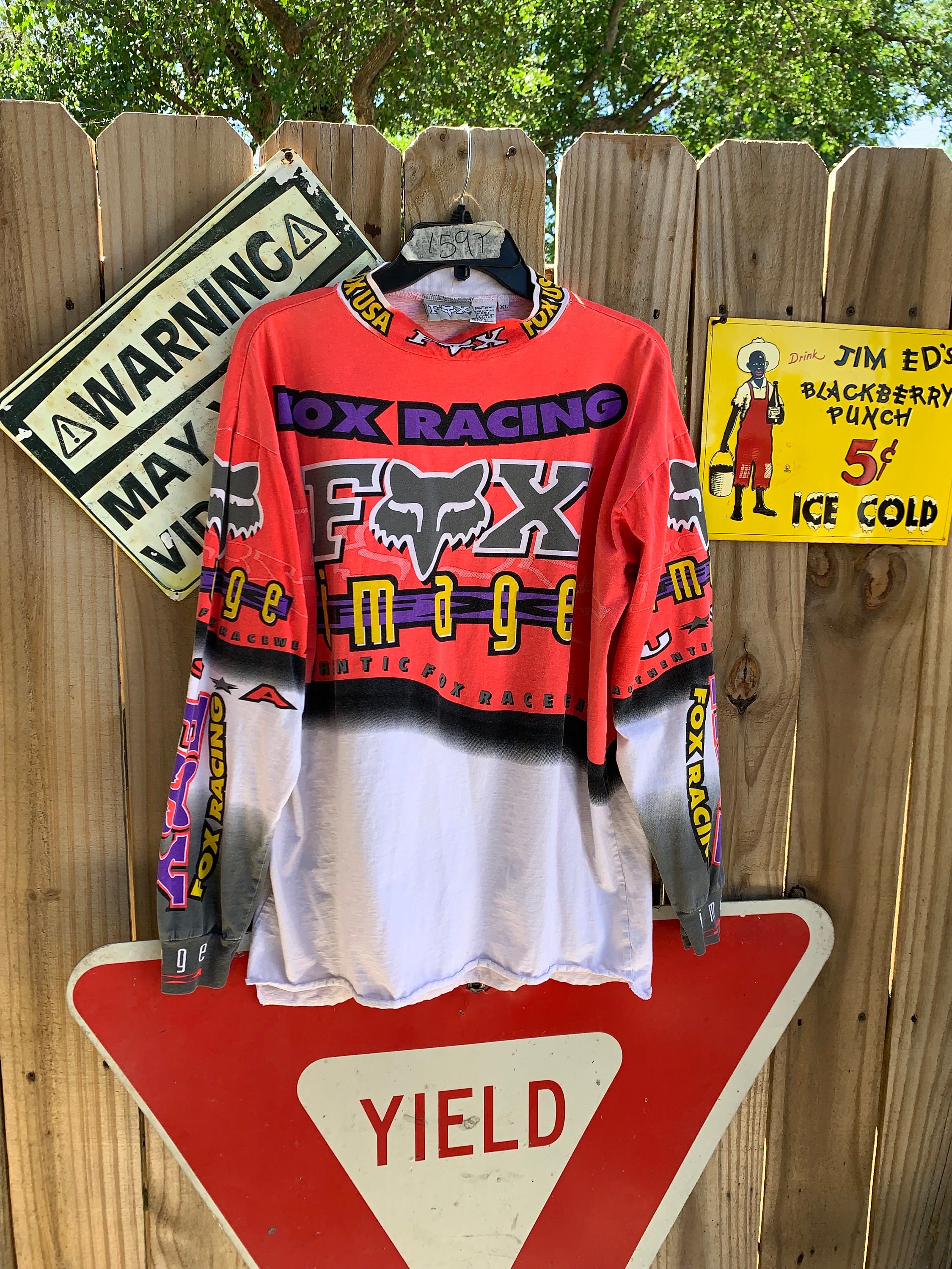 Vintage 90s Fox Image Authentic Fox Race Wear Jersey Size XL Vintage 90s Fox Image Authentic Fox Race Wear Jersey Size XL