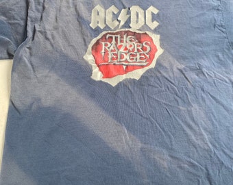 トップス AC/DC 1990 THE RAZORS EDGE TOUR T-SHIRT Vintage 90's AC/DC The Razors Edge 1990 Tour T-shirt | eBay