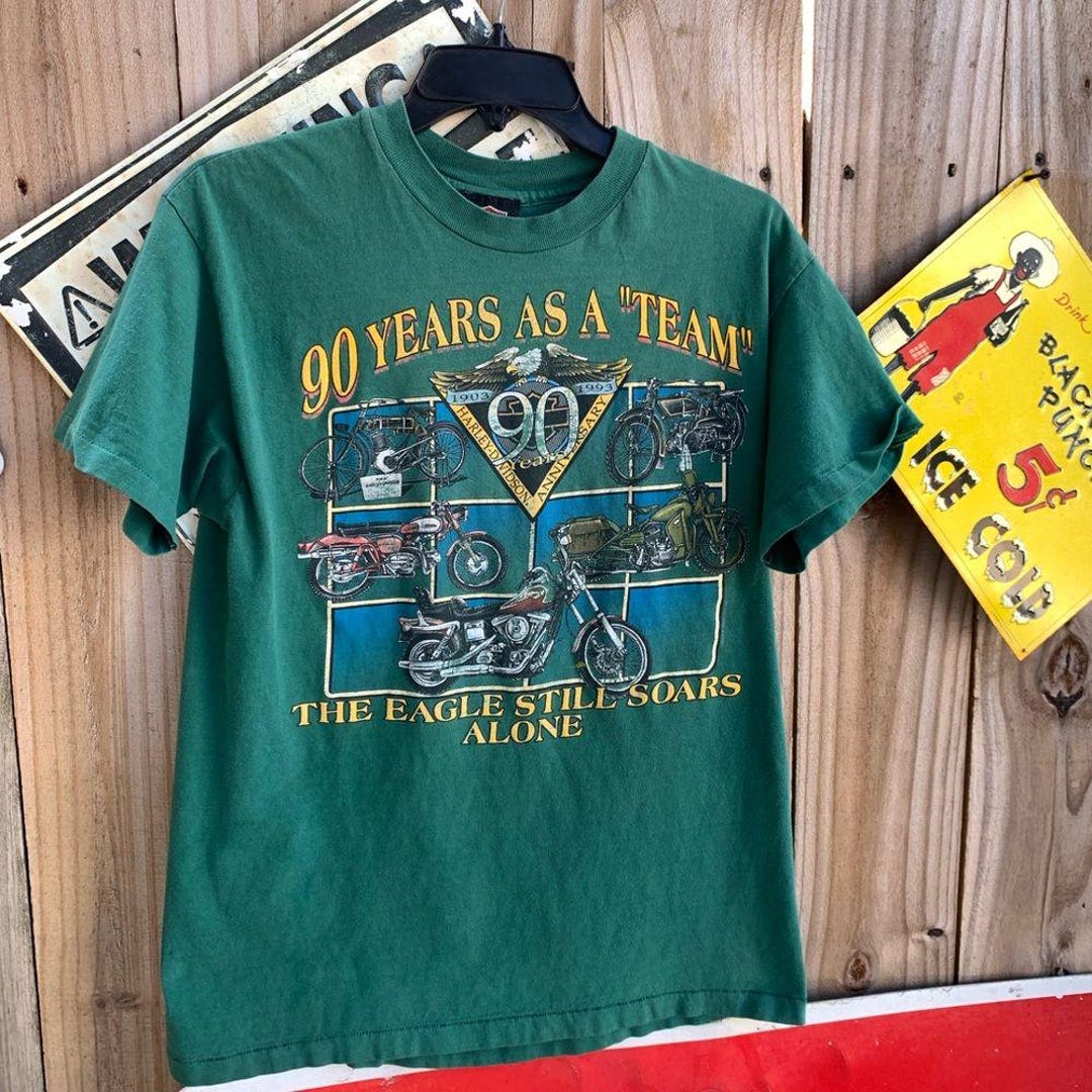 Vintage 1993 Harley Davidson 90 Years as A Team Pennsylvania Tee