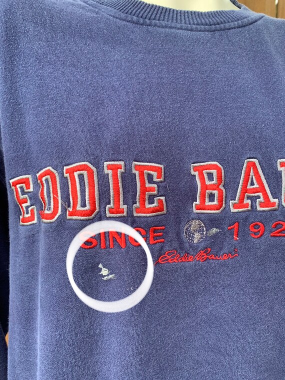 Vintage 90s Eddie Bauer embroidered Sweatshirt si… - image 9