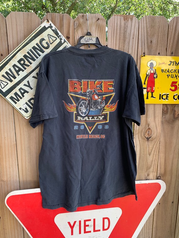 Vintage 2003 Bike week Rally Tshirt Size XL Myrtle Beach SC.