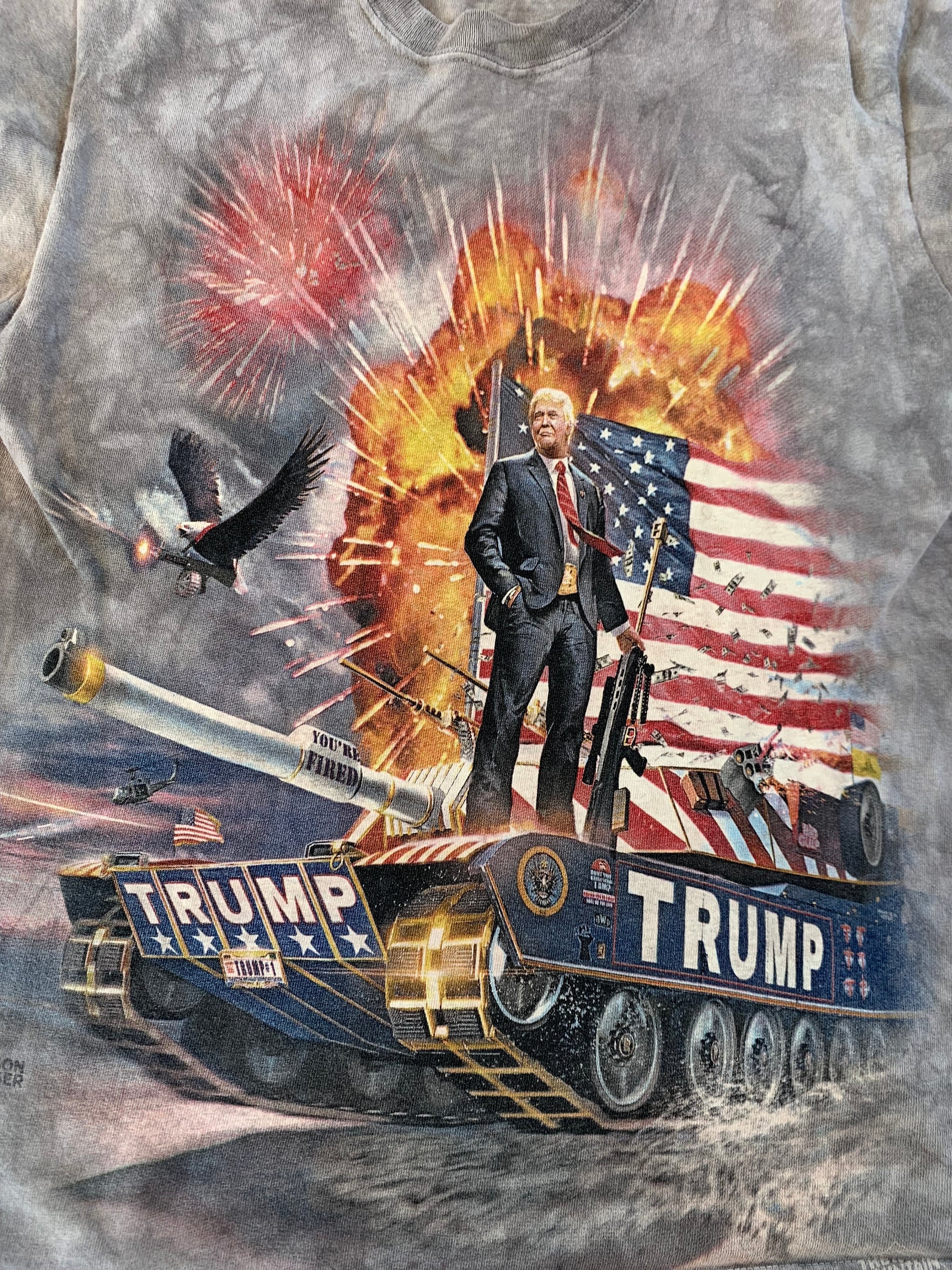 Vintage Y2K the Mountain Tie Dye Trump on a Tank Tshirt Size S by