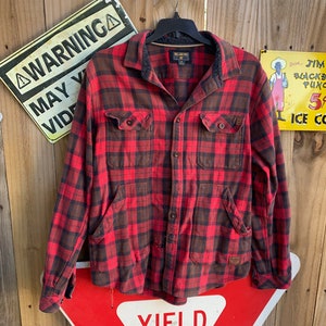 Vintage 90s Billabong Flannel four Pocket heavyweight Shirt Size XL