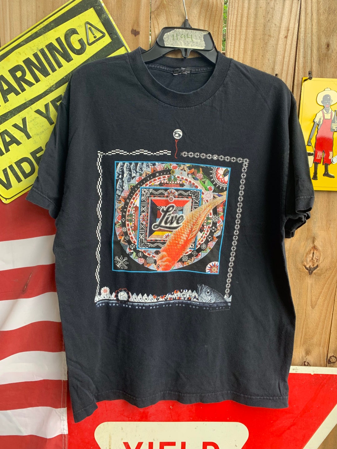 Vintage 90s Live Band Tour T-shirt - the Distance to Here - Size L