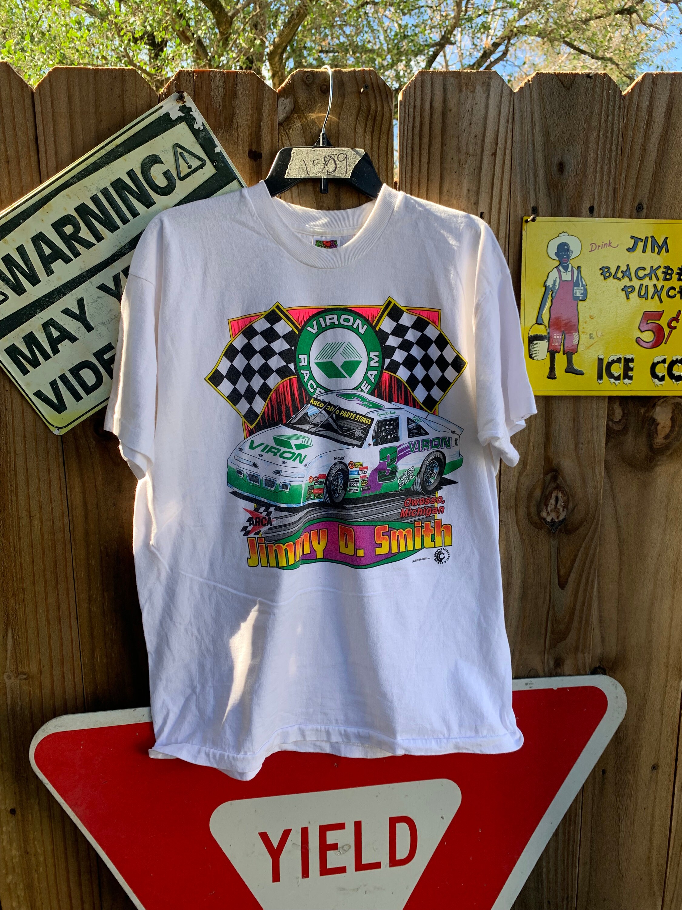 Vintage 1997 Jimmy D.Smith Viron Race T-shirt Size XL