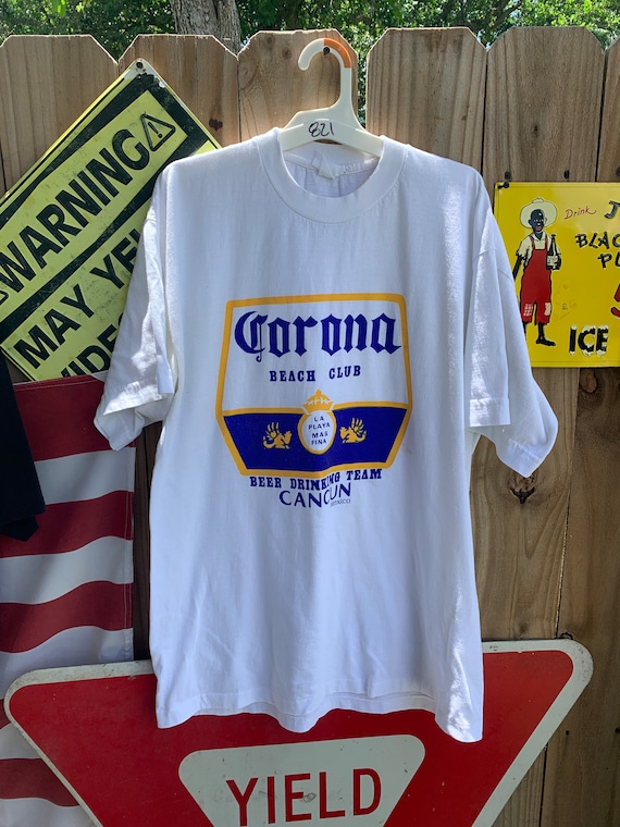 Mexican Corona Dude Drinking Beer Ringer Tee Mexican Corona Dude Drinking Beer Ringer Tee