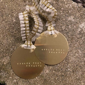 Custom Order |  Hand Stamped Brass Keepsake Ornament
