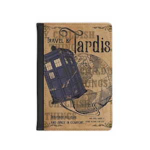 Doctor Who, Tardis, Passport Cover, Passport Holder, World map, maps, Passport Wallet,Passport Case,Vintage