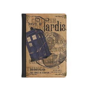 Doctor Who, Tardis, Passport Cover, Passport Holder, World map, maps, Passport Wallet,Passport Case,Vintagei sci fi