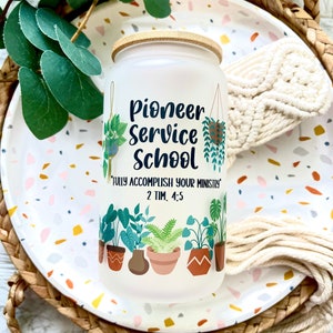 2023 Pioneer Service School Can Glass Tumbler, pioneer school gift, pioneer tumbler, jw gift, JW Pioneer, Pioneer school