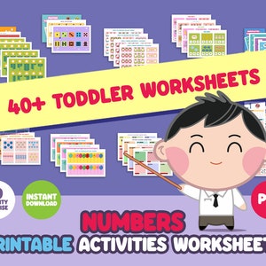 Numbers activity book for kids -Digital Montessori Cards - ENGLISH VERSION