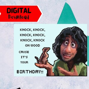 Encanto Bruno Birthday card: foldable, printable birthday card for instant download, we don't talk about bruno.