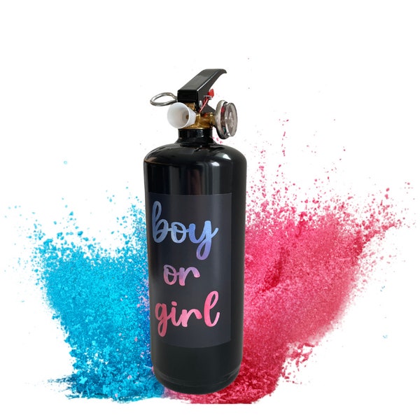 Gender Reveal Spray Feuerlöscher Pulver Boy or Girl Party XXL