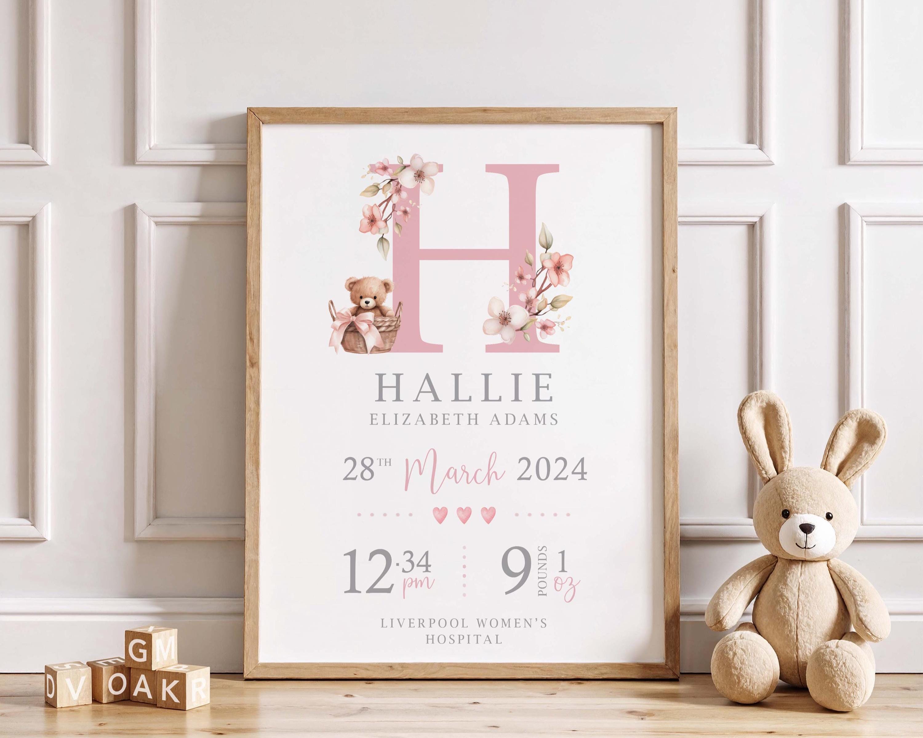 Personalised Birth Details Print | New Baby Gift | Custom Baby Keepsake ...