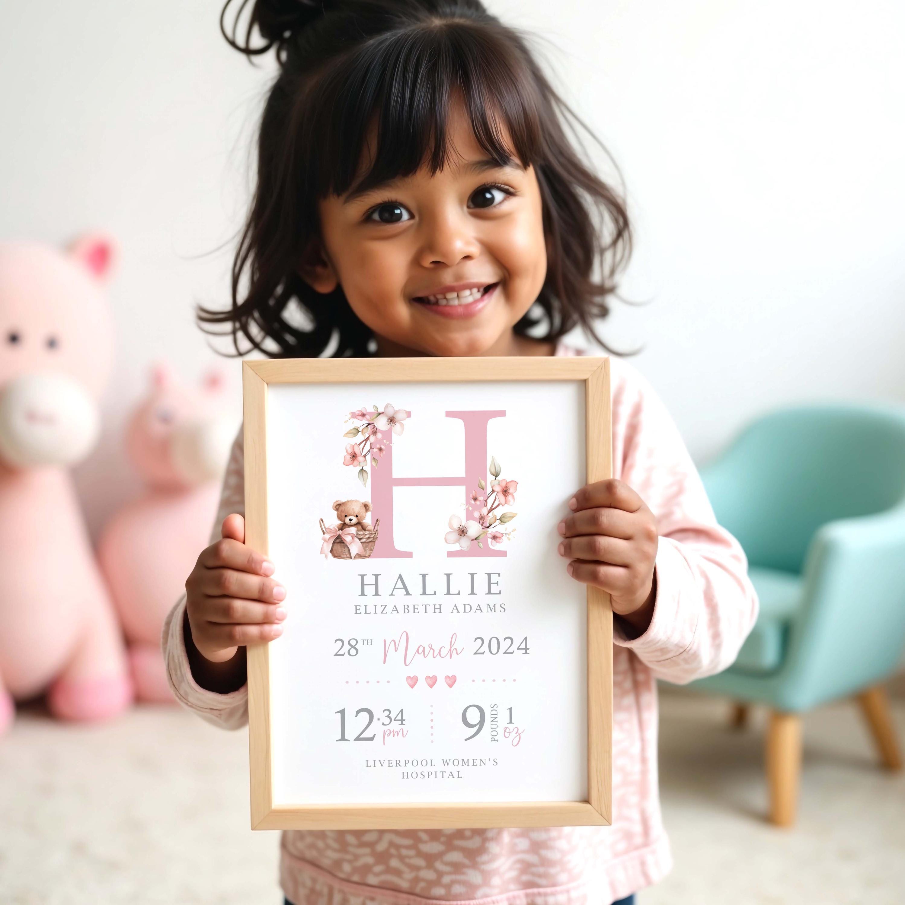 Personalised Birth Details Print | New Baby Gift | Custom Baby Keepsake ...