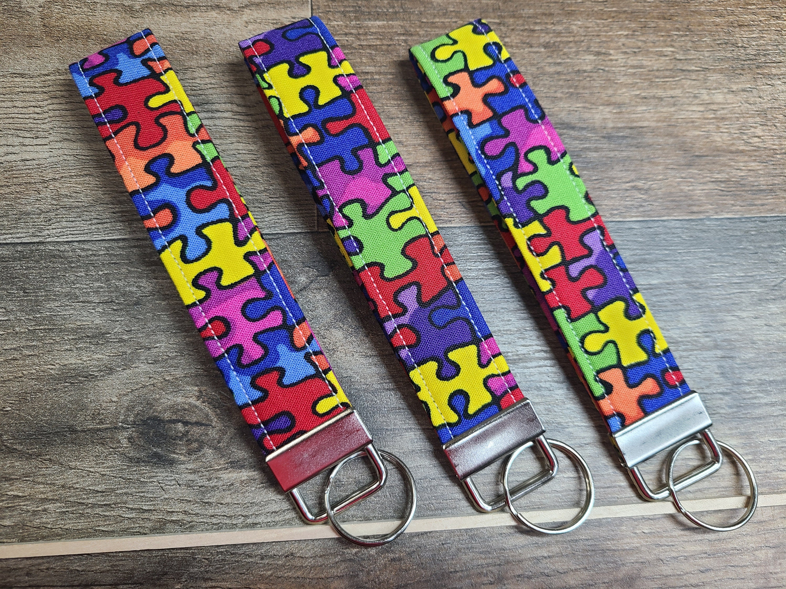  Keychain Key Fob Wristlet  Fabric Wrist Strap for Women  (Yellow Mudcloth) : Handmade Products