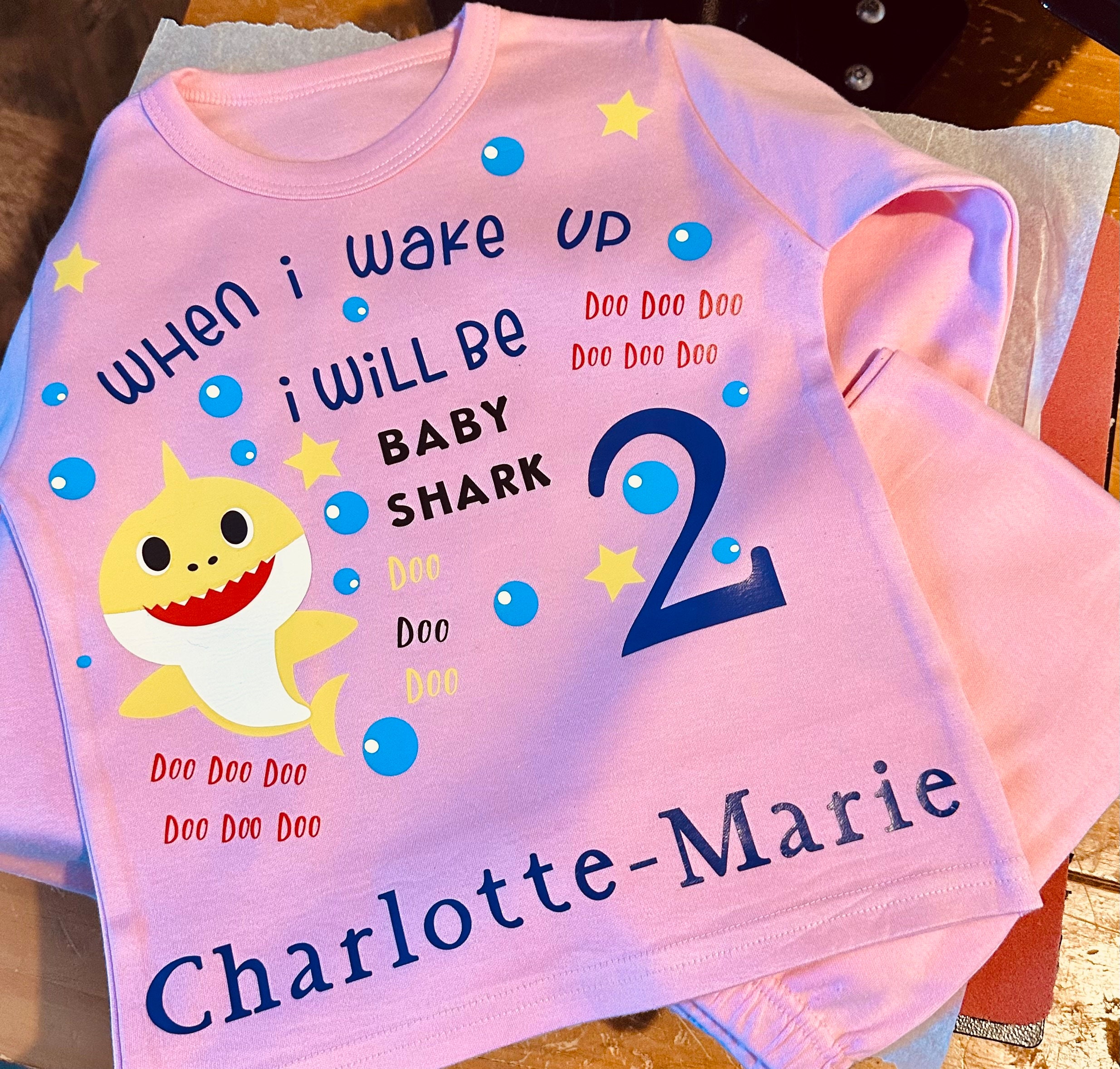 Personalised baby shark pyjamas hotsell