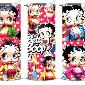 Betty Boop JPG PNG-afbeelding downloadbaar bestand 20oz Tumbler Wrap Personalisatie beschikbaar.
