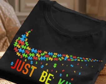 Autism Be Kind Colourful T Shirt Nike Inspired Gifts Personalised Etsy