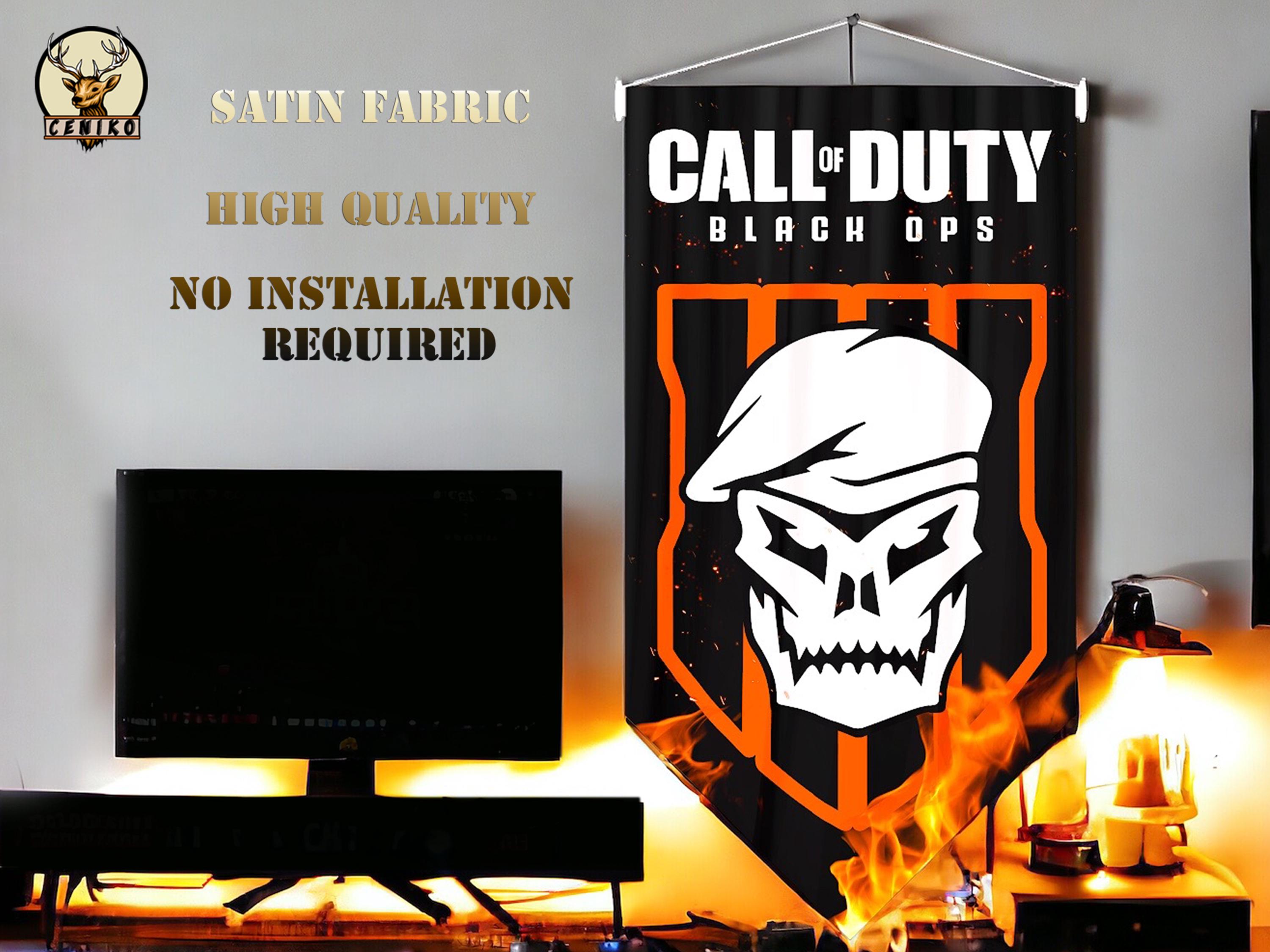 Cod Banners Dc COD Black Ops Flag, Call of Duty Banner, COD Black Ops Hanging Flag ...