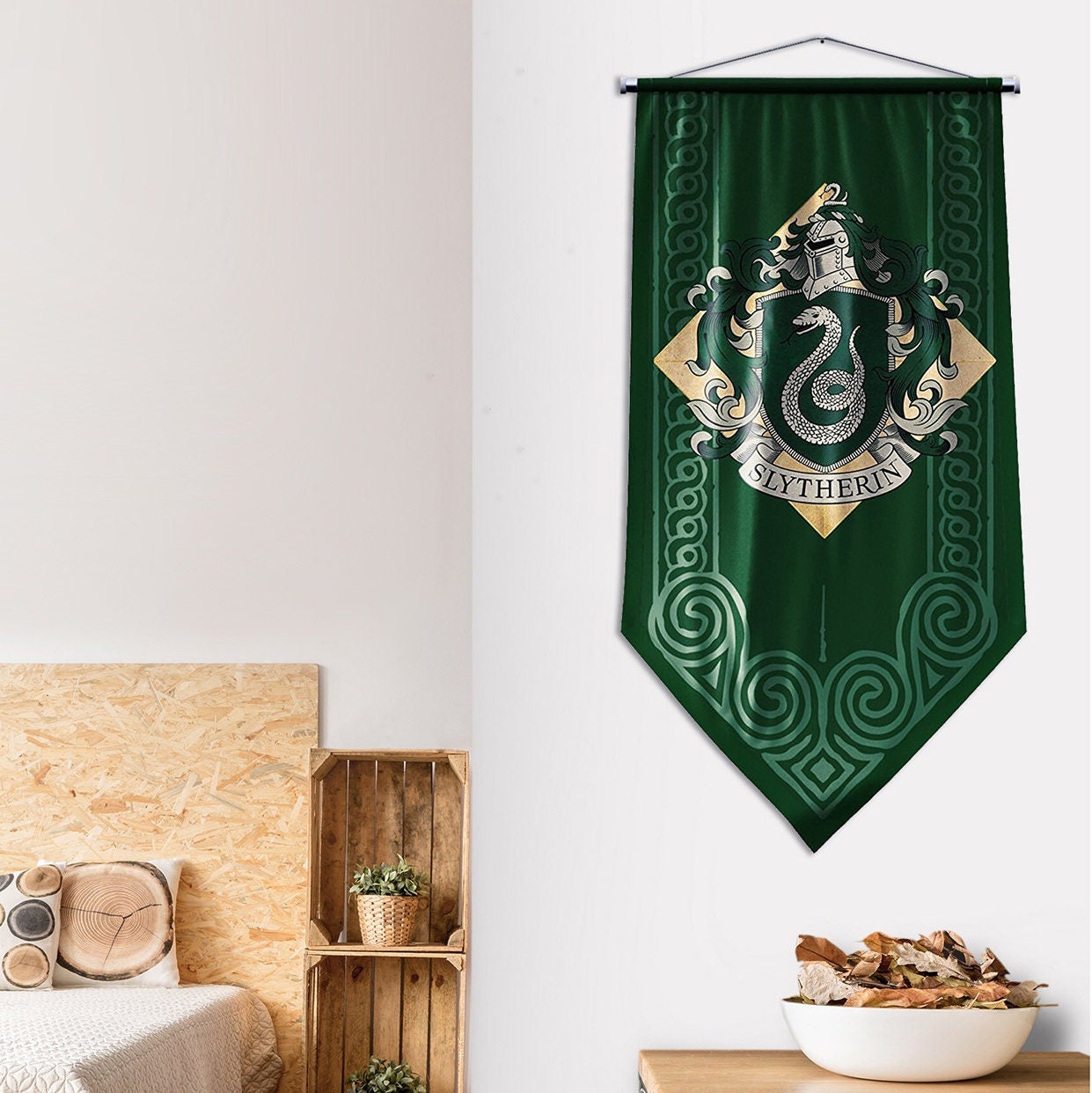 Harry Potter Gryffindor Slytherin House Flag Wall Banner Home Decoration  Party