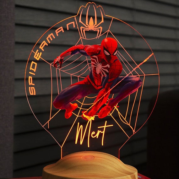 SPIDERMAN Led Light , Lamp, Personalize, Spidermen Led Light,  Personalizetion Spiderman Led Lamp, Spiderman Gift, Spiderman Led Light  Gift -  Canada