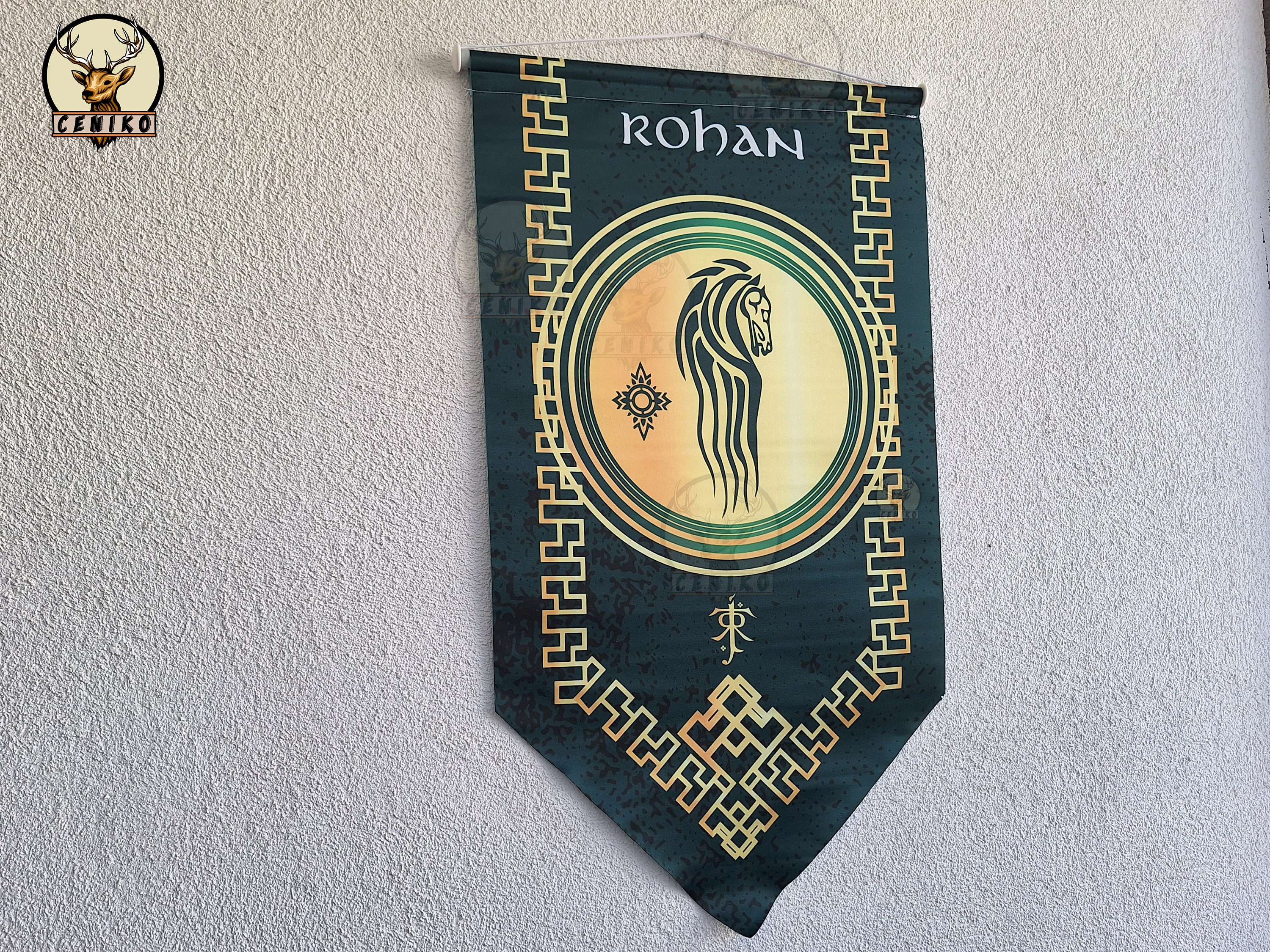 Rohan Lotr Banner Flag, LOTR Rohan Flags , Rohan Lotr Flag, Hanging ...