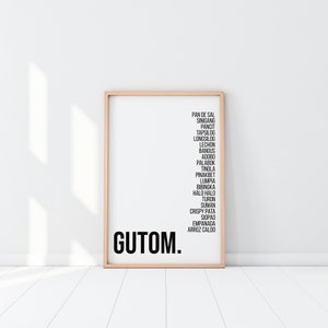 Gutom wall art, Tagalog