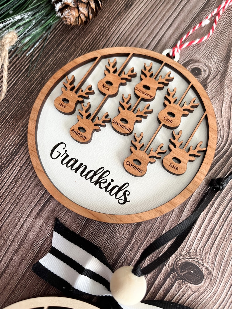 Custom Ornament, Family Ornament, Name Ornament, Engraved Ornament, Handmade Ornament image 4