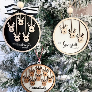 Custom Ornament, Family Ornament, Name Ornament, Engraved Ornament, Handmade Ornament image 1