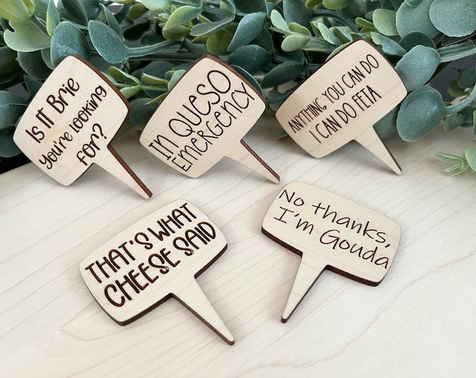 Cheese Picks Charcuterie Picks Cheese Labels Cheese Markers Hostess Gift Party Food Labels Party Signs Wedding Housewarming Cheese