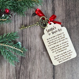 Santa&#39;s Magic Key Ornament: Christmas Santa’s Magic Key, Christmas Decor