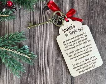 Santa's Magic Key, Christmas Decor, Christmas Ornament, Christmas Gift
