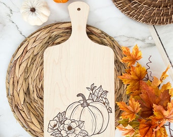 Maple Wood Pumpkin Cutting Board, Pumpkin Charcuterie Board, Fall Home Decor, Home Accents, Thanksgiving Decor, Cutting Board, Engraved Gift