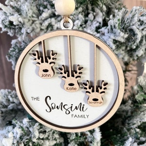 Custom Ornament, Family Ornament, Name Ornament, Engraved Ornament, Handmade Ornament image 2