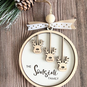 Custom Ornament, Family Ornament, Name Ornament, Engraved Ornament, Handmade Ornament image 7