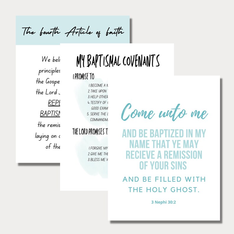 Baptism Memory Book LDS Printable Baptism Book Baptism Etsy