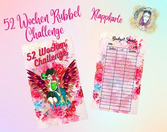 52 Wochen Challenge Klappkarte rubbeln / Umschlagmethode