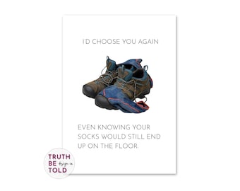 Funny Valentine Printable Card 5x7 | I’d Choose You Again Card | Marriage Humor | Instant Download