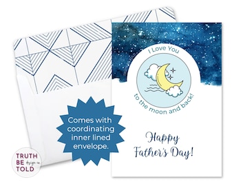 I Love You To The Moon Father's Day Card (PDF)