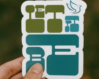 Let It Be Vinyl Sticker, Waterproof Laptop Decal
