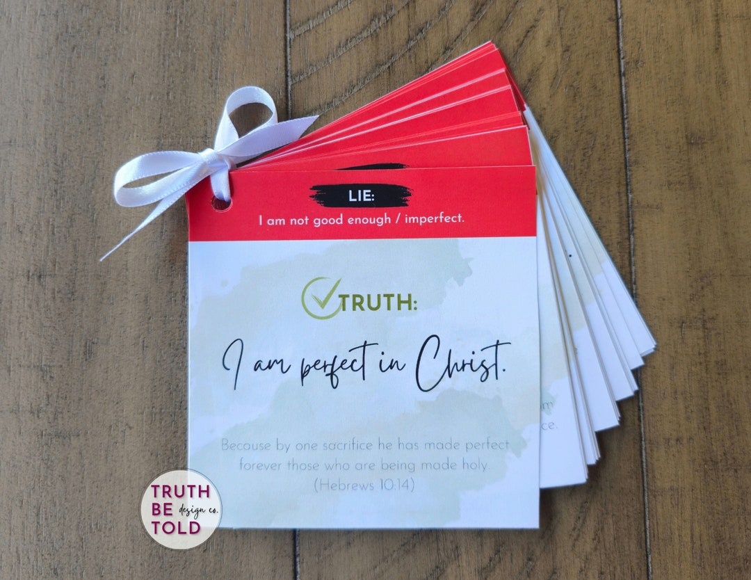 Scripture Cards for Anxiety & Negative Thoughts | Truth Vs Lies ...