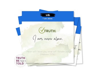Scripture Cards for spiritual warfare, 4x4 Inch Printable Scripture References, Identity In Christ